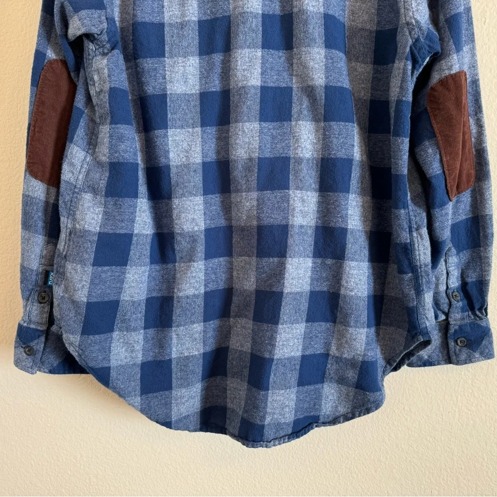 KAVU Billie Jean Shirt Long Sleeve Flannel Button Down Shirt Top Size L - Picture 10 of 13
